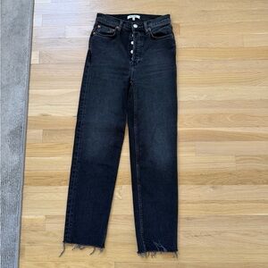 Re/Done Black High Rise Women Jeans